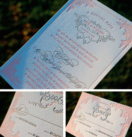 Dunlap's calligraphy make for a wonderfully whimsical wedding suite