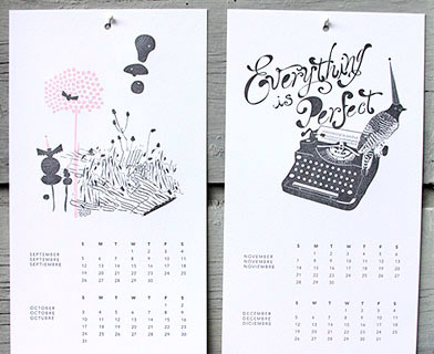 INK+WIT Letterpress 2010 Calendar