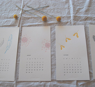 Satsuma Letterpress 2010 Calendar