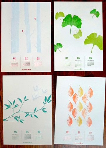 Becca Heuer Letterpress Calendar