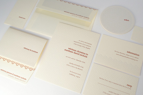 Gilah Letterpress Wedding Invitations