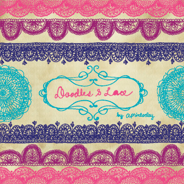 Doodles & Lace Brush Stamp Photoshop