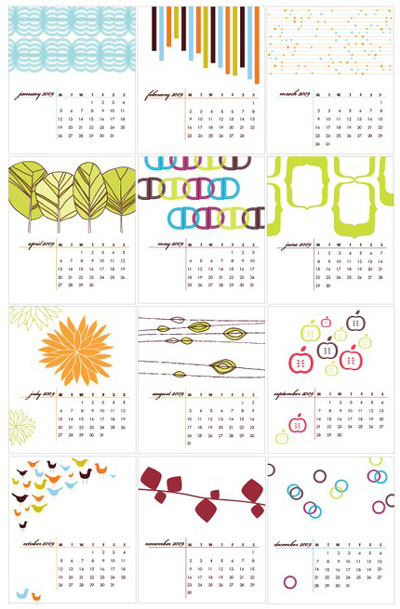 photo calendar design. Avie Designs 2009 Calendar