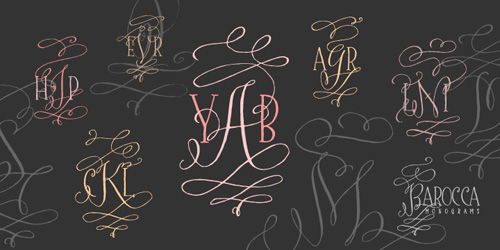 Barocca Monograms Font Tart Workshop