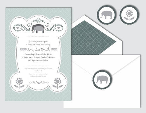 Printable Elephant Baby Shower Kit