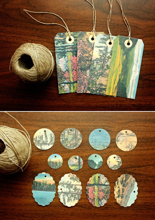 Benign Objects Vintage Postcard Tags