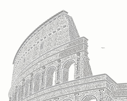 Colosseo Letterpress Art Print