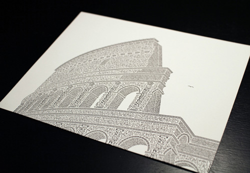 Colosseo Letterpress Art Print
