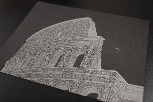 Colosseo Letterpress Art Print