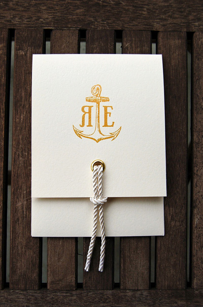 Lasso  Wedding Ceremony on Nautical Wedding Invitations Carolyn Sewell