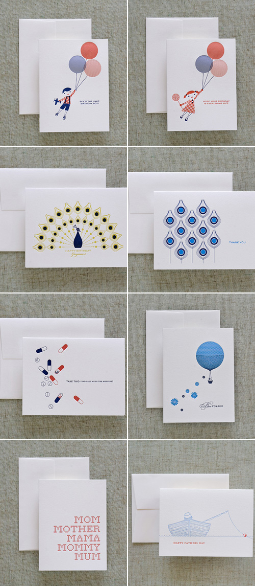 Dee & Lala Letterpress Cards