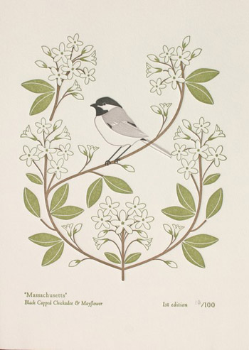 Dutch Door State Bird Letterpress