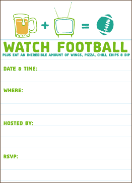 Amy Smyth Made It Recycled Football Invitation