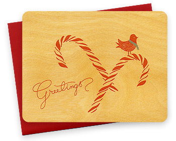 Night Owl Paper Goods Wooden Holiday Cards