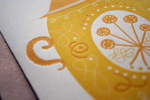 Letterpress Teapot Cards by Erin Wallace