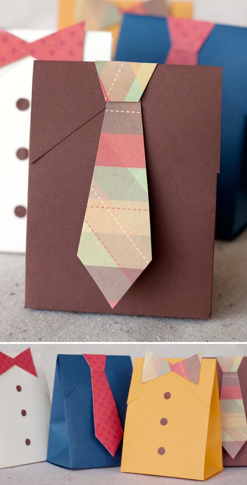 DIY Father's Day Shirt & Tie Gift Boxes - Paper Crave