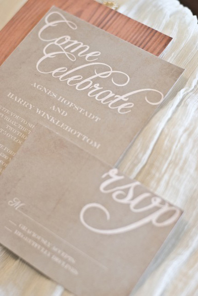 DIY Draper Wedding Invitations