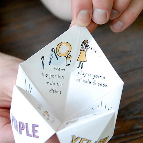 Printable Summer Fortune Tellers IS*LY