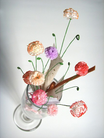 Half a Cup of Tea Paper Carnations