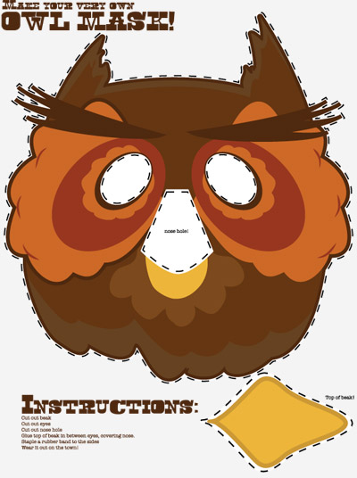 Printable Owl Masks