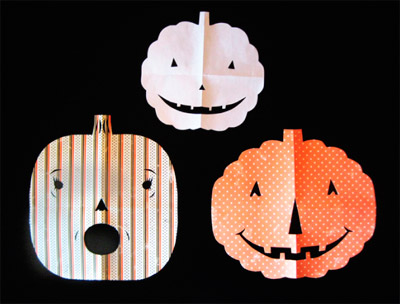 Paper Snowflake Pumpkins