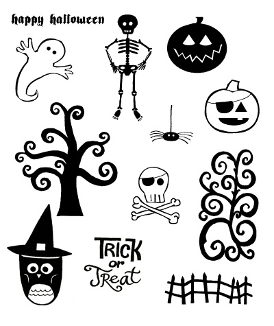 Scrapbooking Stickers on Impress Halloween Rubber Stamps   Paper Crave