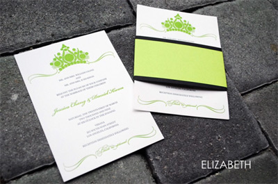 Jaelyn K Elizabeth Letterpress Invitation