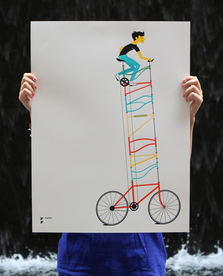 Barrel Tall Bike Poster