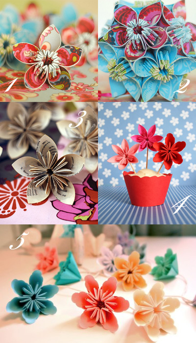 I'm just loving the growing trend of using paper flowers for decoration