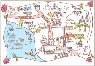 Wedding  Cards on Laura Hooper Illustrated Wedding Maps