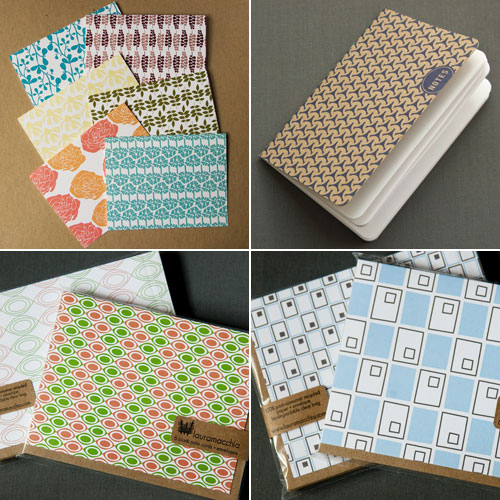 Laura Macchia Patterned Note Cards Notebooks