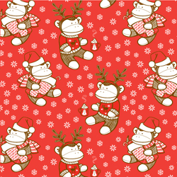 Hello Lucky Sock Monkey Gift Wrap