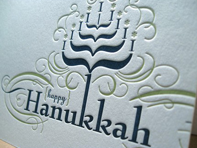 Byvik Ink Letterpress Hanukkah Cards