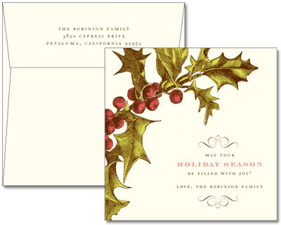 Dauphine Press Customized Holiday Letterpress Cards