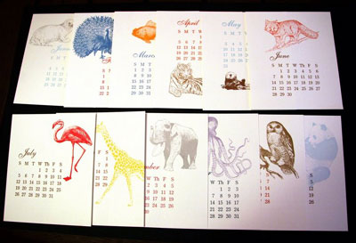 Joie Studio Letterpress Calendar