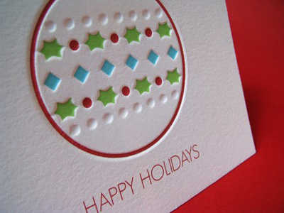 Letterpress Light Letterpress Christmas Cards