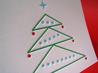 Letterpress Light Letterpress Christmas Cards