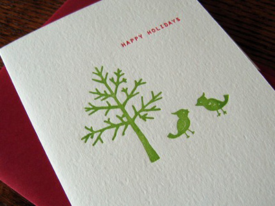 Lucky Bee Letterpress Holiday Cards