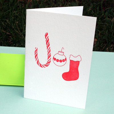Megan Creates Letterpress Christmas Cards