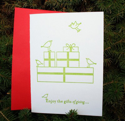 Megan Creates Letterpress Christmas Cards