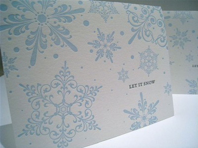 Subtle Glances Letterpress Christmas Cards