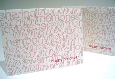 Subtle Glances Letterpress Christmas Cards