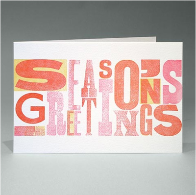 Typoretum Letterpress Holiday Cards