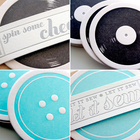 Parrott Design Studio Letterpress Coasters