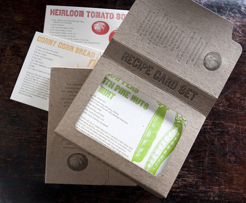 Letterpress Recipe Cards