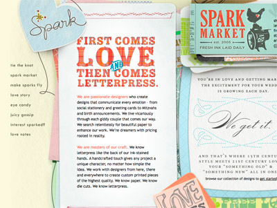 Letterpress Love Spark Stationery