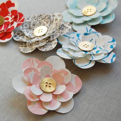 Letterpress Flower Pins