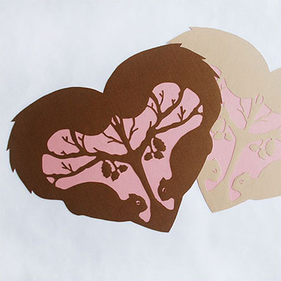 Little Acorn Valentine Paper Cut