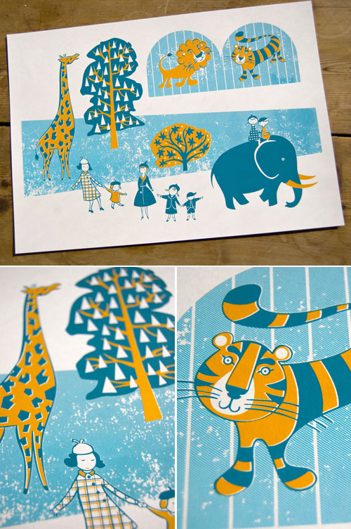 Zoo Screen Print by Joanna Howell