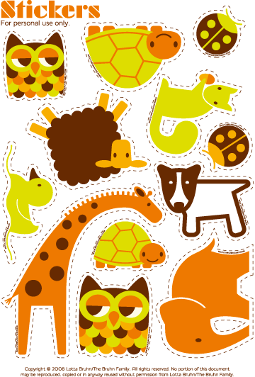 Lotta Bruhn Animal Stickers